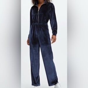 Fabletics x Vanessa Hudgens Navy Blue Velour Tracksuit